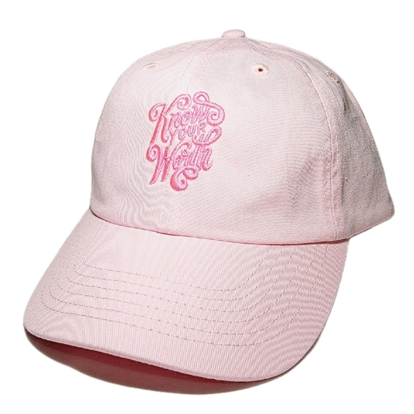 Know Your Worth Curved Bill Unstructured Adjustable Strapback Dad Cap - Picture 2 of 5